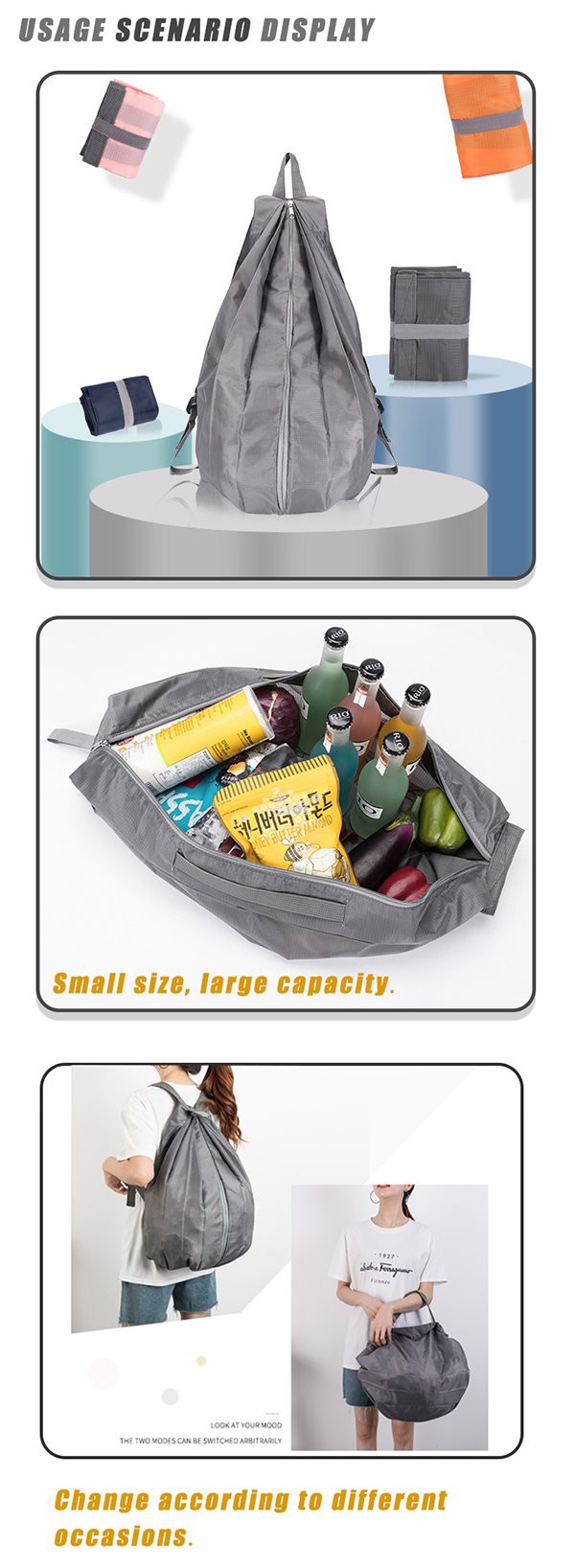grocery bag backpack