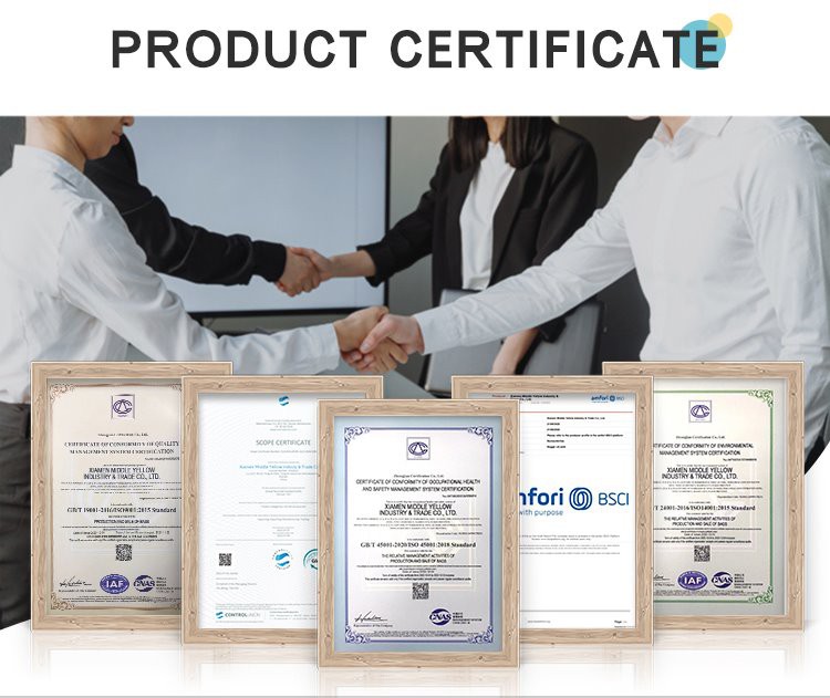 folding cosmetic bag certificate 